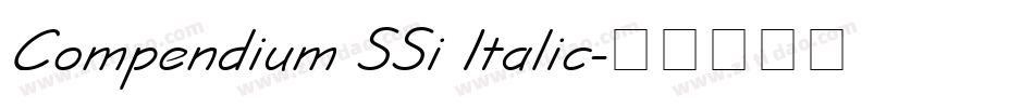 Compendium SSi Italic字体转换